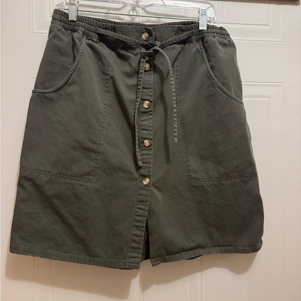 Classic Elements Sz 14 Army Green Denim Skort VGUC😊😊